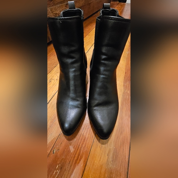 Black Vegan Leather Boot - Picture 2 of 11